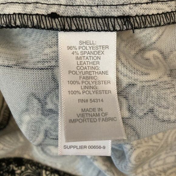 Bisou Bisou Michele Bohbot Size 6 Halter Dress Black White Paisley Knee Length - Picture 9 of 10